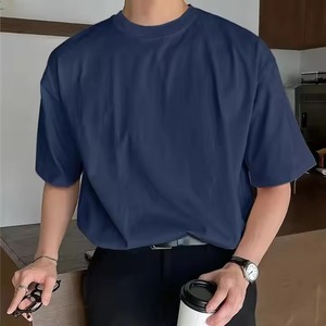 เสื้อยืดผู้ชายไซส์ใหญ่ รุ่นซัมเมอร์ 2025 ลุคย้อมสีแบบแอซิดวอช ผ้าแคนวาส ดีไซน์เรียบง่าย ตัดเย็บพอดีตัว รับผลิตแบบ OEM สำหรับผู้ค้าปลีกแฟชั่น - Product Image 4