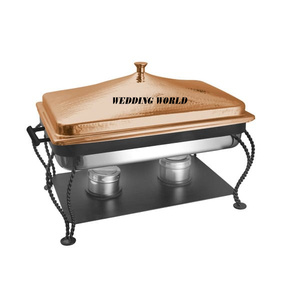 Round Shape Metal Food Warmer Superior Quality Handmade Designer Casserole Classic Stylish New Metal Chafing Dish - Product Image 2