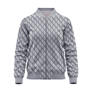 เสื้อแจ็กเก็ตบอมเบอร์สไตล์ไฮสตรีทของผู้ชายเสื้อแจ็กเก็ตแฟชั่นฤดูหนาวผ้าแคนวาสเย็บปะติดซิปหน้าคอตั้ง - Product Image 5