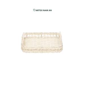 Rattan Storage <b>Trays</b> With Handles For Kitchen <b>Bathroom</b> And Home Decor - Product Image 1