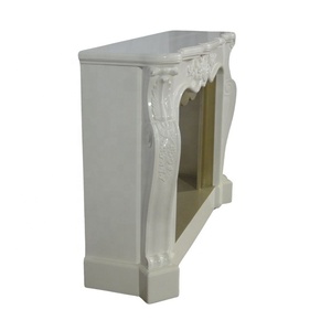Chimenea de estilo francés, chimenea pintada de blanco, chimeneas de madera de estilo europeo, funcionan como mesa consola, decoración del hogar - Product Image 6