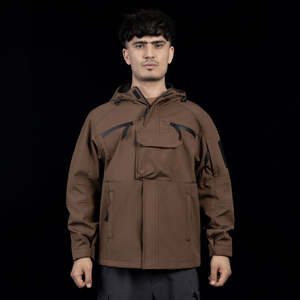 Veste parka unisexe imperméable coupe-vent respirante en polyester pour la randonnée et les voyages en plein air - Product Image 1