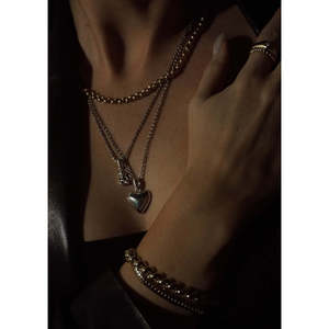 Collar en capas Close to My Heart en plata, accesorio de moda - Product Image 2