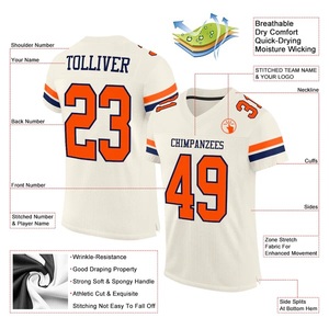 Camiseta de Fútbol Unisex Personalizada con Cuello en V y Manga Corta, con Logotipo Impreso para Adultos, 100% Poliéster de Secado Rápido - Product Image 2