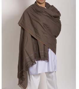 2023 New Arrival <b>Men's</b> Classic Solid Plain Wool <b>Shawl</b> Custom Logo Winter Collection for Adults Traditional Scarves & <b>Shawls</b> - Product Image 5