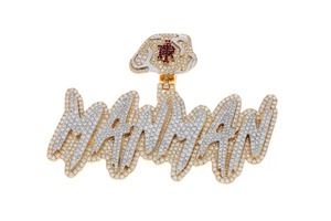 Colgante Hip Hop de oro personalizado de 14K con collar de diamante de moissanita VVS para hombre - Product Image 5