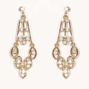 Urthn Austrian Diamond 18K Gold Plated Geometric Rose Gold <b>Dangle</b> <b>Earrings</b> Wedding Party Perfect <b>Fine</b> Drop <b>Earrings</b>-1301628 - Product Image 1