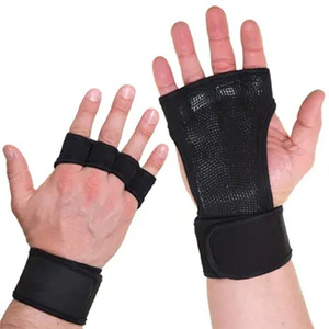 Gants en néoprène crossfit sans doigts d'haltérophilie de couleur et de logo personnalisables pour les deadlifts lourds et la protection de la paume - Product Image 3