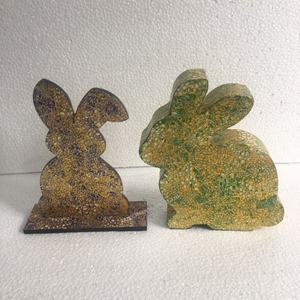 Figurita de conejo de pascua con incrustación hecha a mano, decoración de Pascua para madre de perla, 2023 - Product Image 3