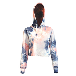 Sudaderas con capucha transpirables antiarrugas mujer Cropped Tie Dye Hoodie Original algodón Casual Durable Anti Shrink Cropped Tie Dye Hoodie - Product Image 1