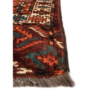 พรมขนสัตว์ถักมือสีเบจน้ำตาลลายเรขาคณิต Kiaan สำหรับห้องนั่งเล่น รุ่น Paem-552 ขนาดใหญ่ เหมาะสำหรับตกแต่งทางเดิน - Product Image 4