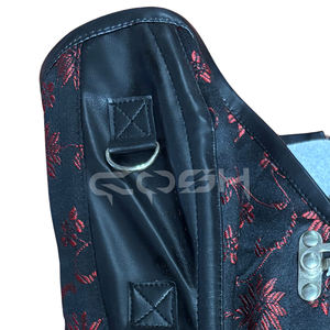 Corsé Overbust de Cuero Negro Premium con Brocado, Cierre Frontal y Detalles de Anillas en D, Estilo Gótico Steampunk - Product Image 3