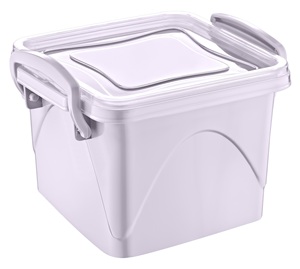 صندوق غداء صغير عميق بغطاء ومقبض لتخزين الطعام حاوية بلاستيكية خالية من مادة BPA مدمجة وقابلة للتكديس - Product Image 1