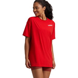 Camiseta de Mujer de Alta Calidad 100% Algodón, Logotipo Personalizado, Verano, Corte Holgado, Prenda Personalizada PK - Product Image 1