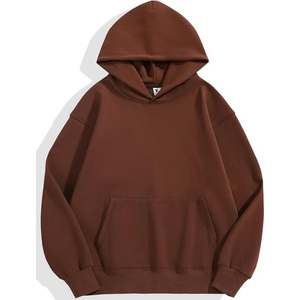 Custom Printed Embroidered Winter Oversized French Terry Hoodie with Front Logo Unisex Pullover 100% Cotton Heavy <b>Fabric</b> - Product Image 2