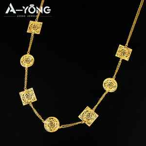 Collana Classica Moderna per Donne Europa e America Placcata in Oro 18k Elegante Collana Lunga per Matrimoni e Feste - Product Image 5