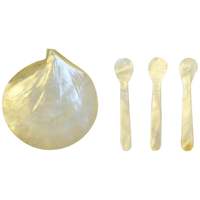 Ensemble de service de caviar de luxe nature du Vietnam plateau en nacre Boho de nacre de HNH Craft