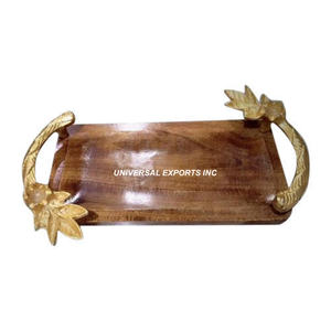 Plateau à chocolat décoratif en bois Design attrayant Plateau à chocolat fait main Nouveau plateau de service en bois le plus vendu - Product Image 2