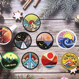 Parches Bordados Redondos de Diseño Simple, Termoadhesivos, de Tela de Algodón Ligera, Colores y Tamaños Personalizados para Uniformes, Gorras y Bolsos - Product Image 5
