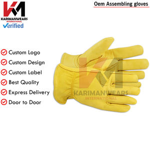 Guantes de Trabajo de Cuero Grandes para Hombre, Resistentes, con Palmas Reforzadas, Durabilidad y Protección, Color Gris, para Construcción, Industria y Jardinería - Product Image 3