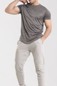 Muscle Fit 100% Polyester T Shirt Hommes Haute Qualité Manches Courtes Summer Crew Neck Tee Shirts Hommes 100% Polyester Tee Tops - Product Image 4