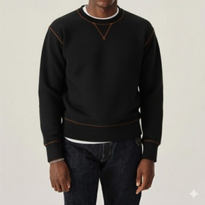 High Quality Cotton Polyester Pullover Acid Washed <b>Sweatshirt</b> for <b>Men</b> Custom OEM Winter Wear with Own Logo for Autumn - Product Image 2