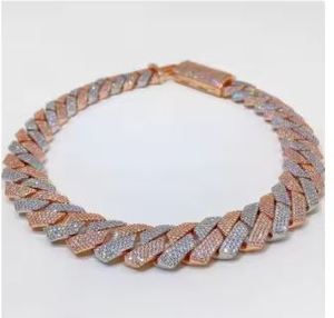 Chaîne à maillons cubain Hip Hop en argent massif 925 plaqué or 18 carats de 20mm avec testeur de passes de diamant Moissanite VVS1 clouté 16-30 pouces - Product Image 3