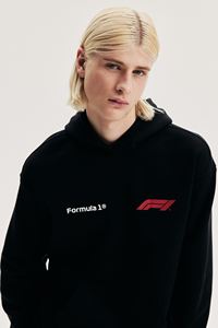 Coupe ample haute qualité sweat à capuche imprimé Jersey doublé coton mélangé noir à manches longues kangourou poche latérale sweats pour hommes - Product Image 6