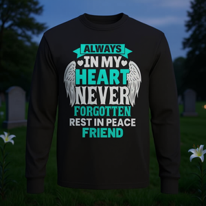 Camiseta de Manga Larga Conmemorativa de Miembros de la Familia, Diseño 'Amigo en el Cielo', para Artículos Promocionales - Product Image 3