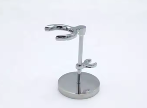 Support de blaireau en acier inoxydable de haute qualité fait à la main pour le rasage des hommes pour le salon, la maison et les voyages. - Product Image 2