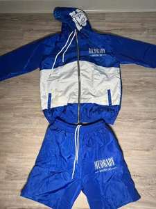 Costume de jogging en coton pour hommes, coupe ajustée, survêtement deux pièces 2023, tenue de sport personnalisée à blocs de couleurs - Product Image 4