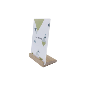 Hot Sales 4R <b>Acrylic</b> Sign Holder with Wooden Base Double-Sided Frame for Office <b>Display</b> <b>Stand</b> for Stores and Weddings - Product Image 3