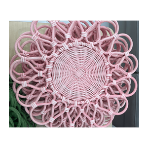 Assiette de chargeur en rotin naturel en gros Offre Spéciale tissage de bambou assiettes cultivées faites à la main plateau tricoté à la main pour mariage et location - Product Image 4