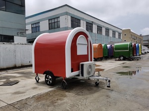 รถพ่วงขายอาหารเคลื่อนที่ขนาดเล็ก 4 ล้อ สำหรับขายขนมขบเคี้ยว ไอศกรีม อาหารจานด่วน โครงอะลูมิเนียม ทนสนิม รับประกัน 3 ปี - Product Image 3