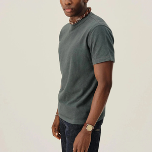 Camiseta holgada de gran tamaño con logotipo impreso personalizado de 100% algodón al por mayor, Camiseta holgada de corte holgado, camisetas de color gris sólido para hombre - Product Image 2