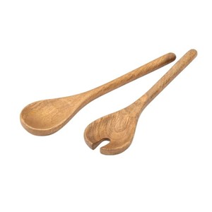 Jamie Oliver's Durable Ecológico Mango Madera Ensalada Cuchara para servir Tenedor Juego Utensilios de cocina para cocinar - Product Image 1