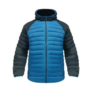 Chaquetas acolchadas de invierno para hombre de lona con capucha recubiertas personalizadas de alta calidad, impermeables a prueba de viento, servicio OEM 2025, logotipo personalizado frontal - Product Image 1