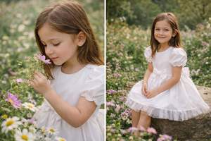 Vestido Infantil de Alta Calidad, 100% Algodón, Certificado Oeko-Tex, Disponible en Stock, Faldas Casuales OEM, Ropa para Niña Pequeña - Product Image 5