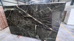 Dalle de pierre naturelle de marbre de forêt tropicale verte d'approvisionnement direct d'usine pour l'intérieur de mur du fournisseur indien - Product Image 2