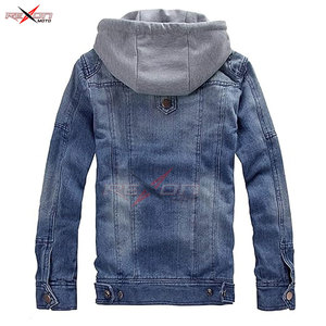 Veste en jean bleue pour hommes, manteau en jean, vêtements d'extérieur décontractés, veste en jean style de rue - Product Image 2