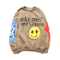 Sweat-shirts à capuche d'hiver pour hommes, en molleton tricoté polyester/coton 360g, avec logo imprimé « Ye Must Be Born Again » sur le devant, haute qualité