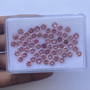 6mm 8mm naturel bébé rose Tourmaline pierre à facettes coupe ronde pierre précieuse en vrac bijoux à bricoler soi-même faisant Fine haute qualité coupe brillante - Product Image 2