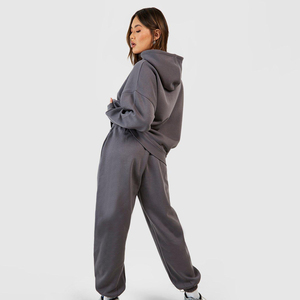 Conjunto Deportivo Informal con Capucha para Mujer, Sudadera y Pantalones Jogger, Corte Holgado, Ropa Deportiva de Dos Piezas, Secado Rápido, Conjuntos Deportivos de Invierno - Product Image 3