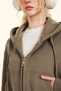 Fabricante de Sudaderas con Capucha de Algodón de 300 GSM, Ligeras, Transpirables, con Cremallera, Estampado Personalizado, Anti-Pilling, para Mujer - Product Image 6