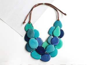 Collar con cuentas de sodalita natural, collar de cuentas redondas lisas de sodalita de 8mm, hecha a mano gargantilla de cristal, joyería con cuentas - Product Image 6