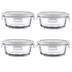 R.repad <strong>Yay</strong> Pack 4 Glass Food Storage Containers with Lids 2 Cup Bowls Meal Prep Set BPA-Free 1-3L Capacity - Product Image 1