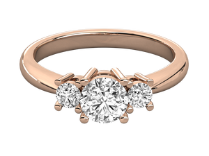 Bague de fiançailles, de mariage ou d'anniversaire pour femme, design simple, plaquée or 14 carats, diamant taille princesse, haute qualité, classique - Product Image 6