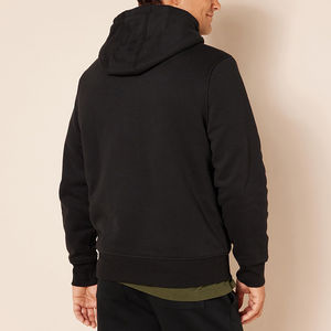 Sudaderas con capucha de algodón 100% de alta calidad al por mayor sudaderas con capucha de gran tamaño pesado para hombres XL tamaño patrón sólido - Product Image 2