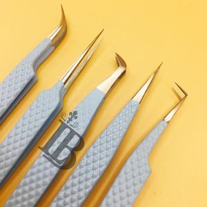 แหนบต่อขนตาคุณภาพสูง ทนทาน สีเทา ปลายทอง 90 องศา แหนบตรง สำหรับต่อขนตาแบบมิงค์  แหนบสั่งทำพิเศษ - Product Image 6