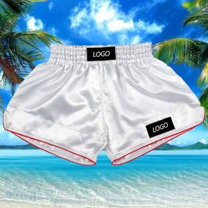 กางเกงขาสั้น mma สีขาว MOQ ต่ำในอัตราการขายส่งปรับแต่งการออกแบบหรือโลโก้ - Product Image 2